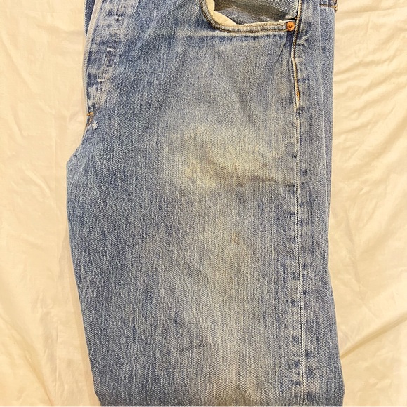 Levi's 501 button fly 100% cotton straight leg jeans 36/32 - Picture 16 of 16